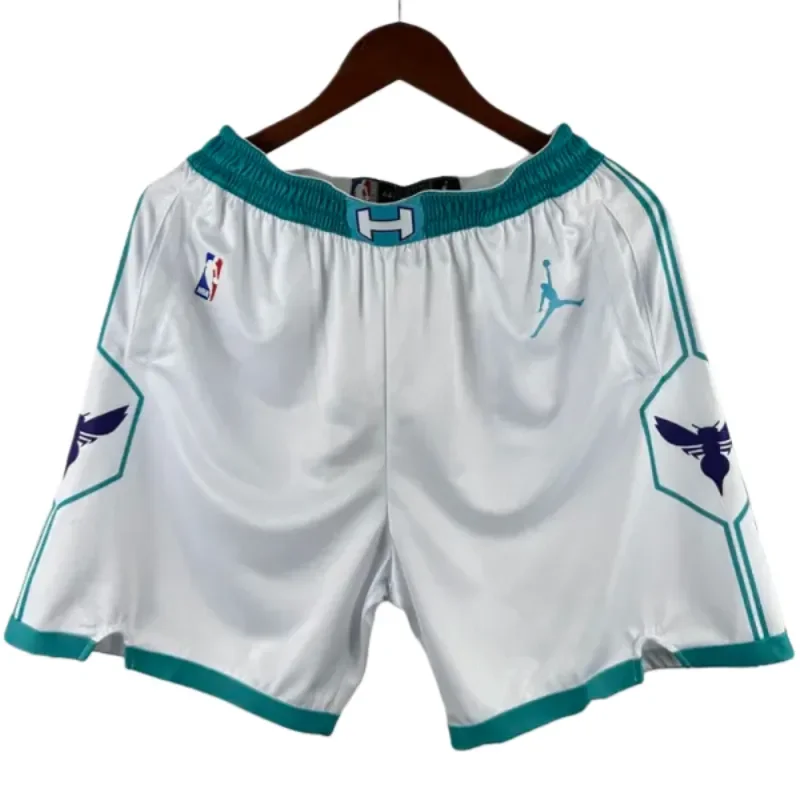 Hornets White City Edition Top Quality NBA Pants