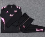 2025-26 Kids Arsenal black Half pull Tracksuit suit #E25187 (童装半拉链)