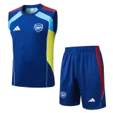 2025-26 Mens Arsenal Fancy blue vest Training Short Suit  #D25218