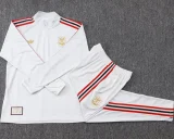 2025-26 Flamengo Light gray Half Pull Tracksuit  #B25129