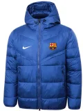 2025-26 Mens Barcelona blue Hooded Jacket  Cotton Coat