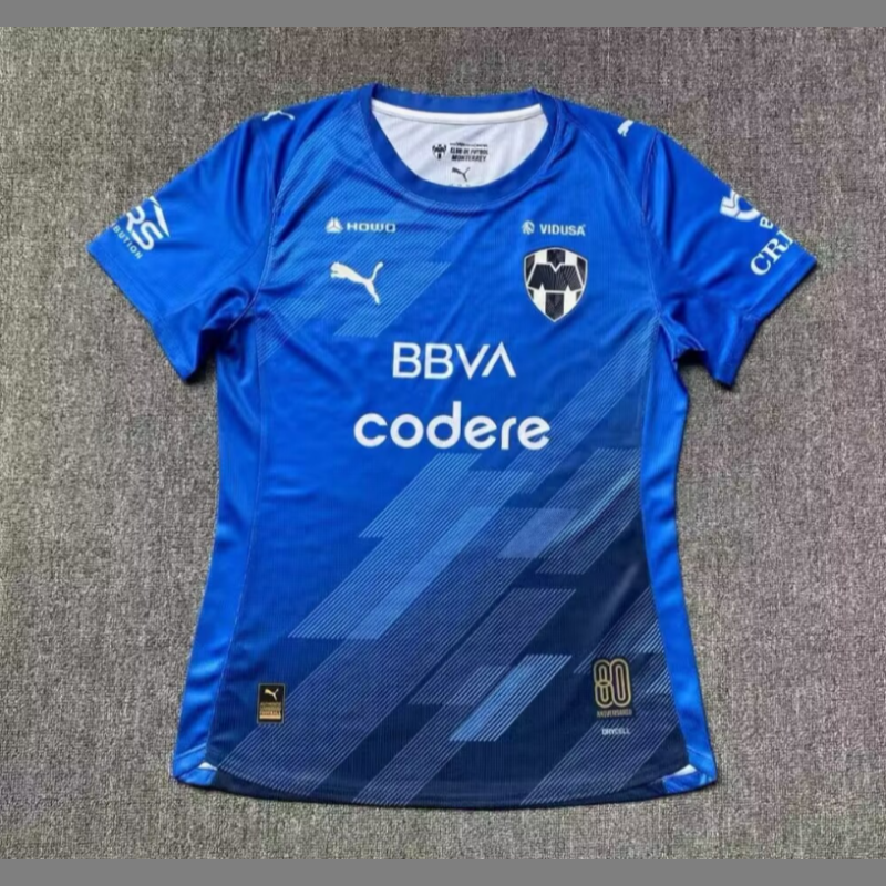 2025-26 Women Monterrey Third away blue Soccer Jersey
