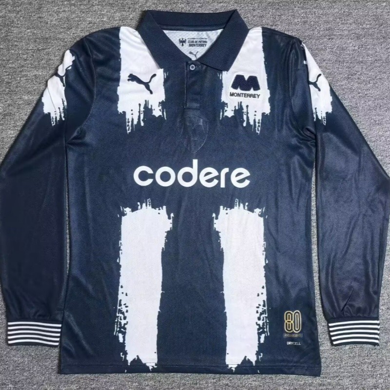2025-26 Mens Monterrey 80th Anniversary long sleeve Soccer Jersey
