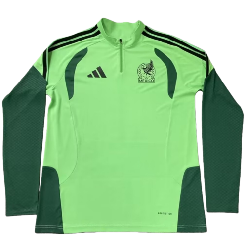2025-26 Mens Mexico Half Pull green Sportswear Top