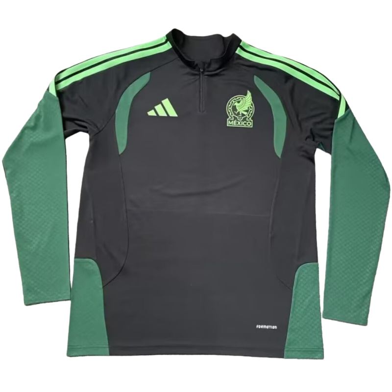 2025-26 Mens Mexico Half Pull black Sportswear Top