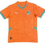 2025-26 Mens Ivory Coast home Orange soccer Jersey