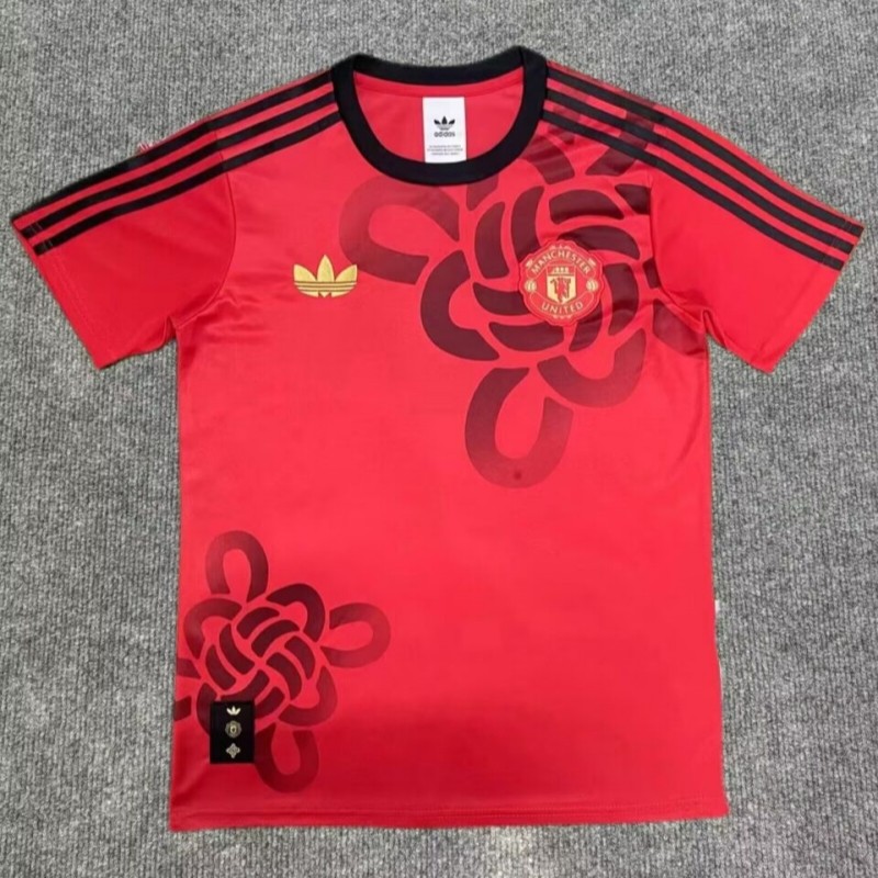 2025-26 Mens Manchester United Cultural Story Chinese Lucky Knot Soccer Jersey