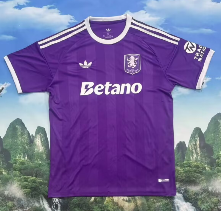 2025-26 Mens Aston Villa Purple Goalkeeper soccer Jersey