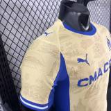 2025-26 Mens Marseille Fourth Away yellow Player version soccer jersey