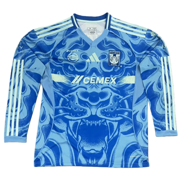 2025-26  Mens Tigres UANL  away blue long sleeve soccer Jersey