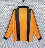 1981-82 Mens Hull City Home yellow Retro long sleeve Soccer Jersey