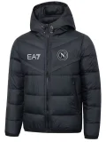 2025-26 Mens Napoli Black Hooded Cotton Coat