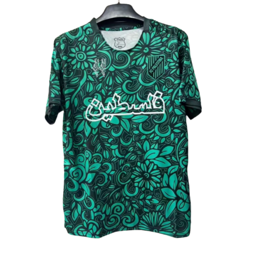 2025-26 Mens Palestine Special Edition Green black Soccer Jersey