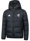 2025-26 Mens Flamengo Black Hooded Cotton Coat