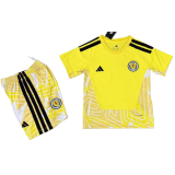 2026-27 Kids Scotland Yellow Goalkeeper Soccer Jersey