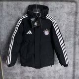 2025-26 Mens Bayern Munich black Hooded Jacket Cotton Coat