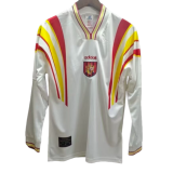 1996 Mens Retro Spain Away long sleeve soccer Jersey