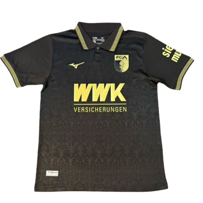 2025-26 Mens FC Augsburg Third away black soccer jersey