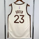 25-26 WARRIORS GREEN #23 Khaki City Edition Top Quality Hot Pressing NBA Jersey (V领)