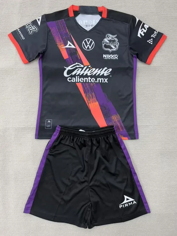 2025-2026 KIDS Puebla home black  Soccer Jersey