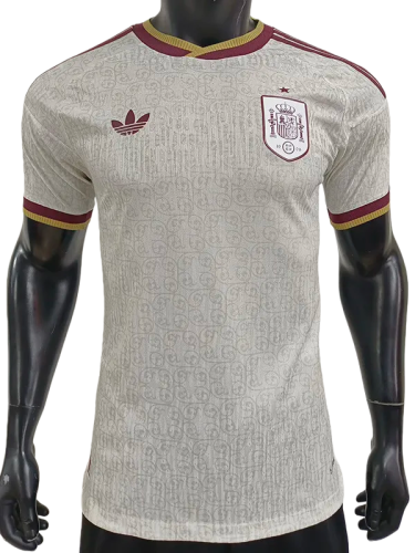 2026-27 Mens Spain white Away Player Version soccer Jersey