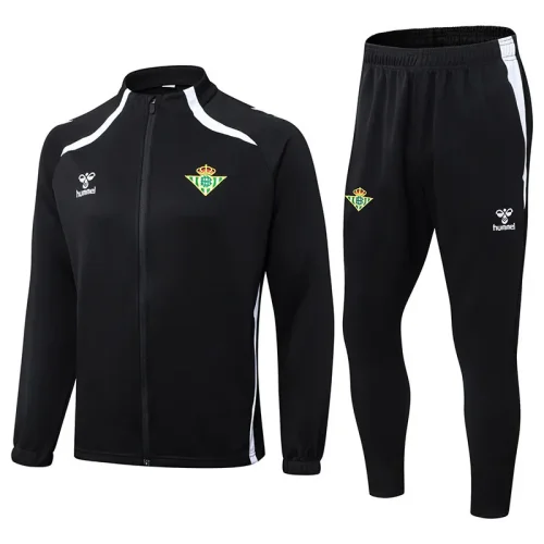 2025-26 Mens Real Betis Black  jacket Tracksuit