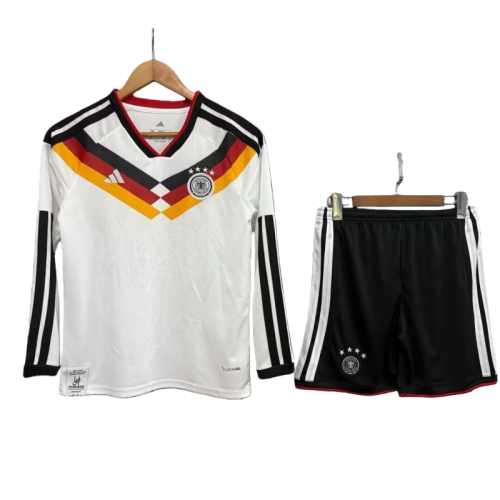 2026-27 Kids Germany home white long sleeve soccer jersey