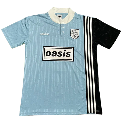 2025-26 Mens Oasis Blue Black Polo soccer jersey