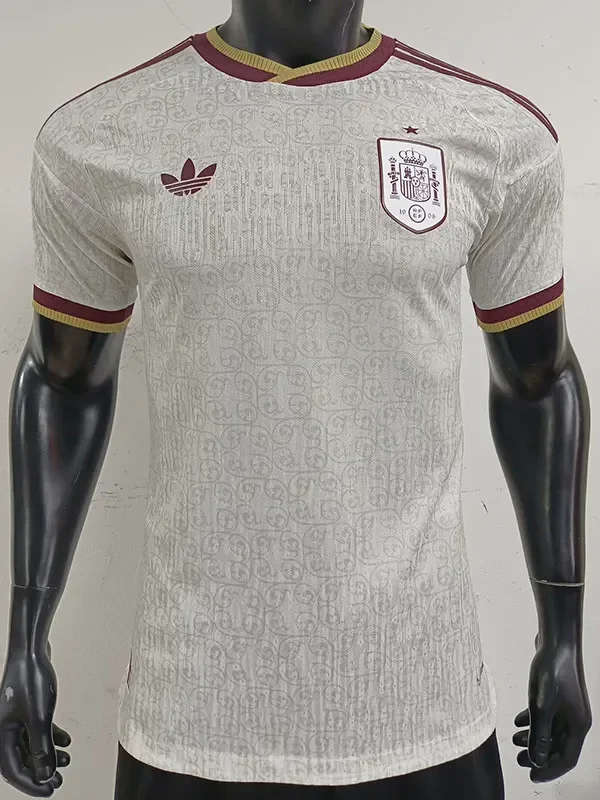 2026-27 Mens Spain white Away Player Version soccer Jersey