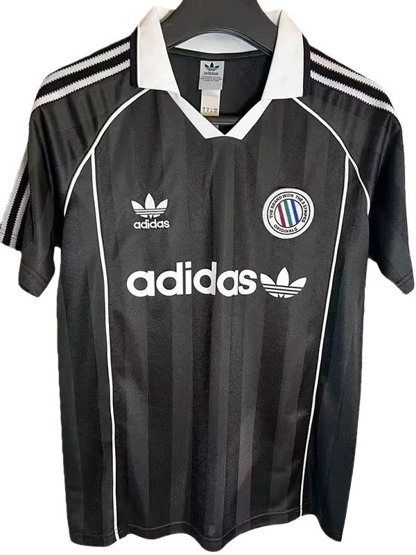 2025-26 Mens Ad Three Stripes Classic Edition black Polo soccer jersey