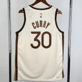 25-26 WARRIORS CURRY #30 Khaki City Edition Top Quality Hot Pressing NBA Jersey (V领)