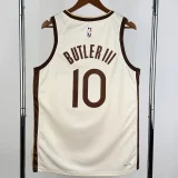 25-26 WARRIORS BUTLERIII #10 Khaki City Edition Top Quality Hot Pressing NBA Jersey (V领)