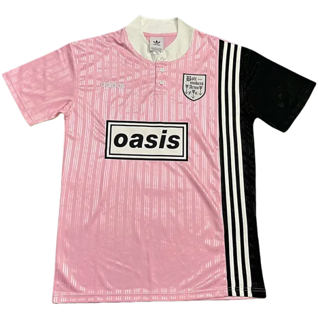 2025-26 Mens Oasis Pink Black Polo soccer jersey