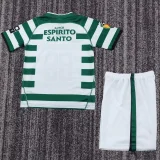 2003-2004 Sporting Lisbon Home Kids Retro Soccer Jersey