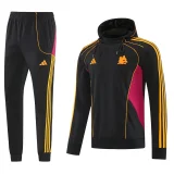 2025-26 Mens Roma Black Hoodie Tracksuit