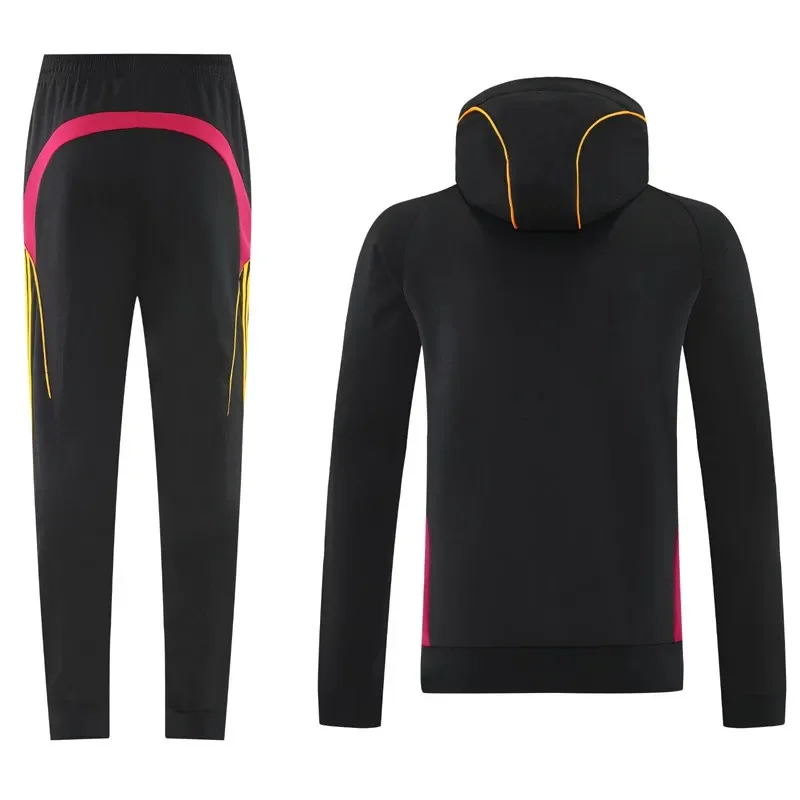 2025-26 Mens Roma Black Hoodie Tracksuit
