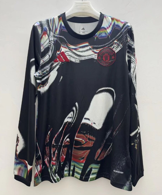 2025-26 Mens Manchester United Special Edition black Long Sleeve soccer Jersey