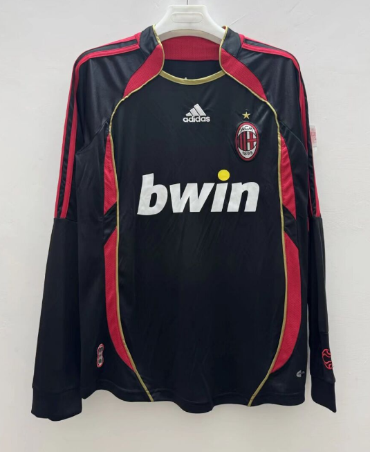 2006-07 Mens AC Milan Retro third away Long Sleeve soccer Jersey