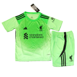 2025-26 Kids LIV Green GoalKeeper  soccer Jersey