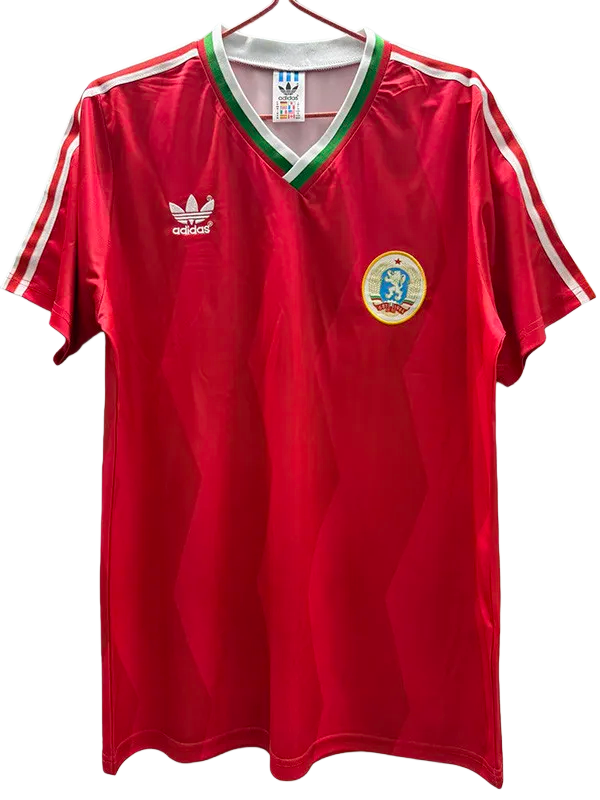 1986 Bulgaria Red Retro Soccer Jersey