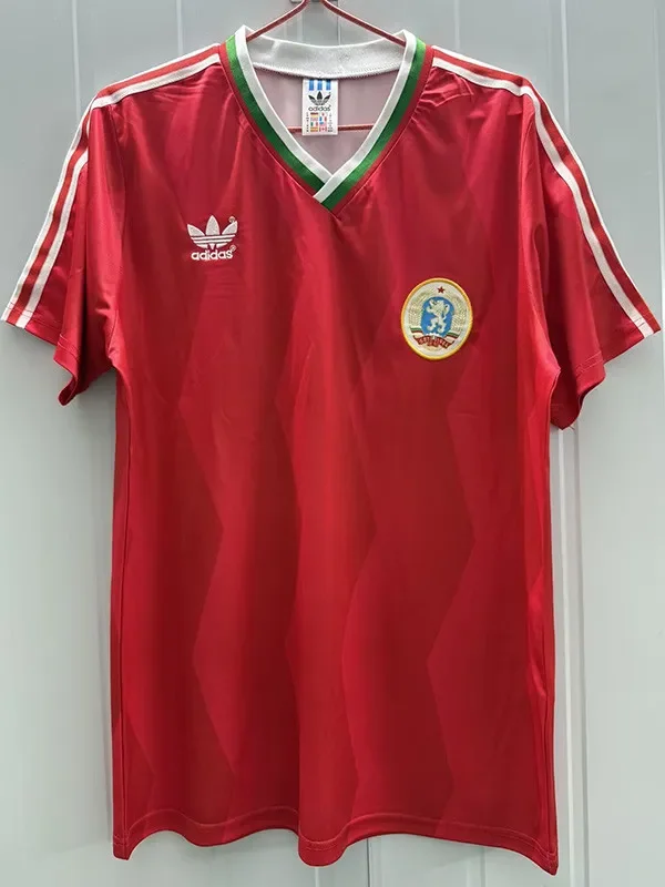 1986 Bulgaria Red Retro Soccer Jersey