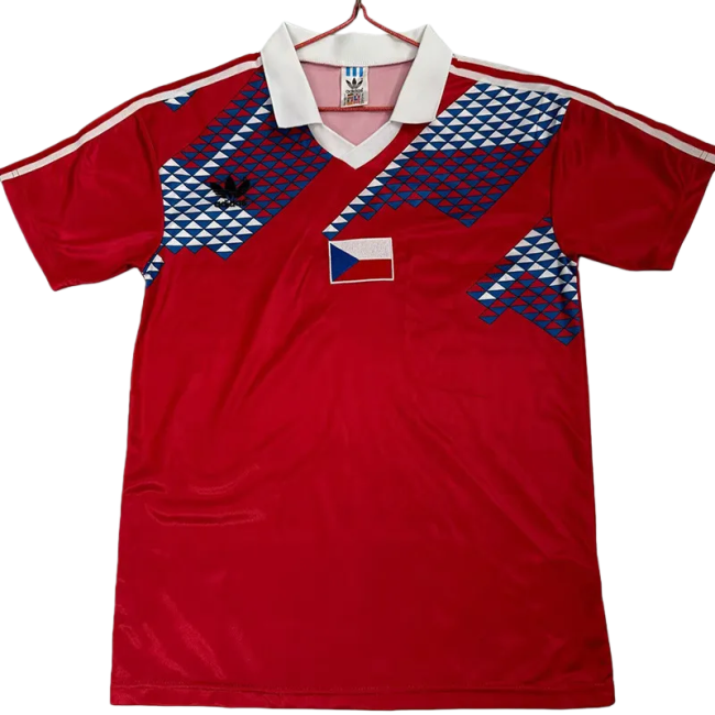 1990 Slovakia Red Retro Soccer Jersey
