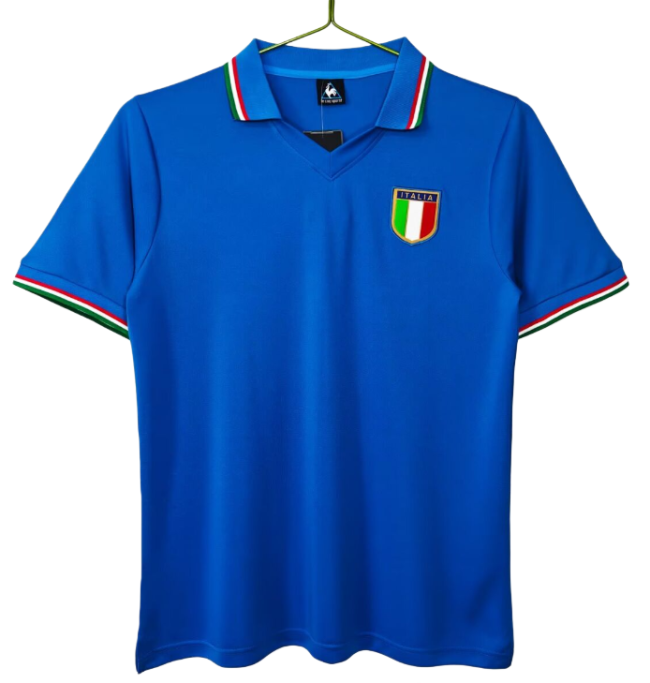 1982 Mens  Italy Home Retro Soccer Jersey