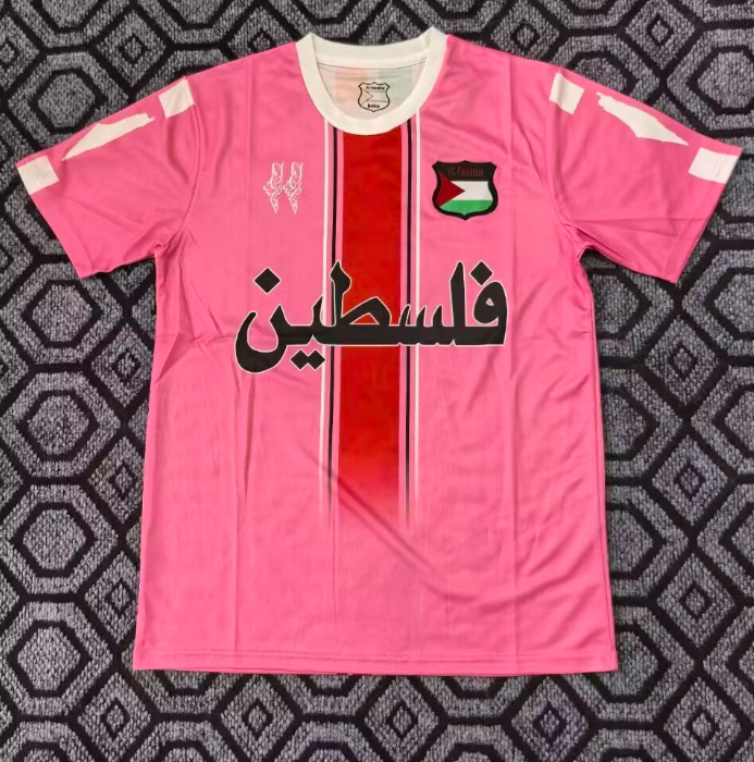 2025-26 Mens Palestine（Palestina） Special Edition pink soccer jersey