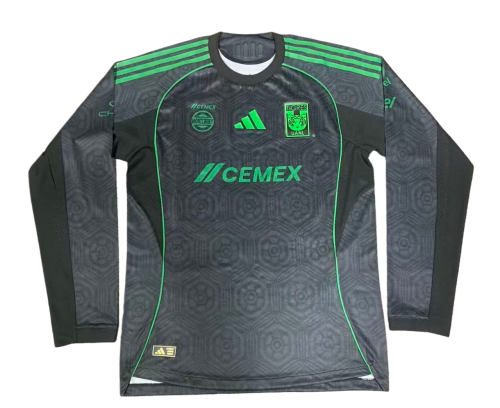2025-26 Mens Tigres UANL Third away long sleeve Player version soccer Jersey