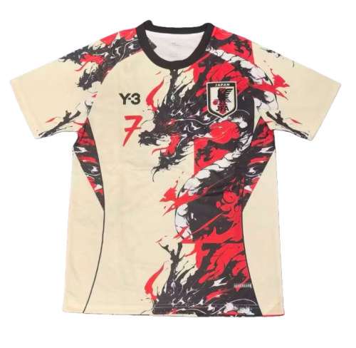 2025-26 Mens Japan Y3 yellow-black dragon fan Soccer Jersey