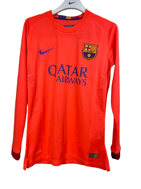 2014-15 Mens Barcelona Retro away Long sleeve soccer Jersey