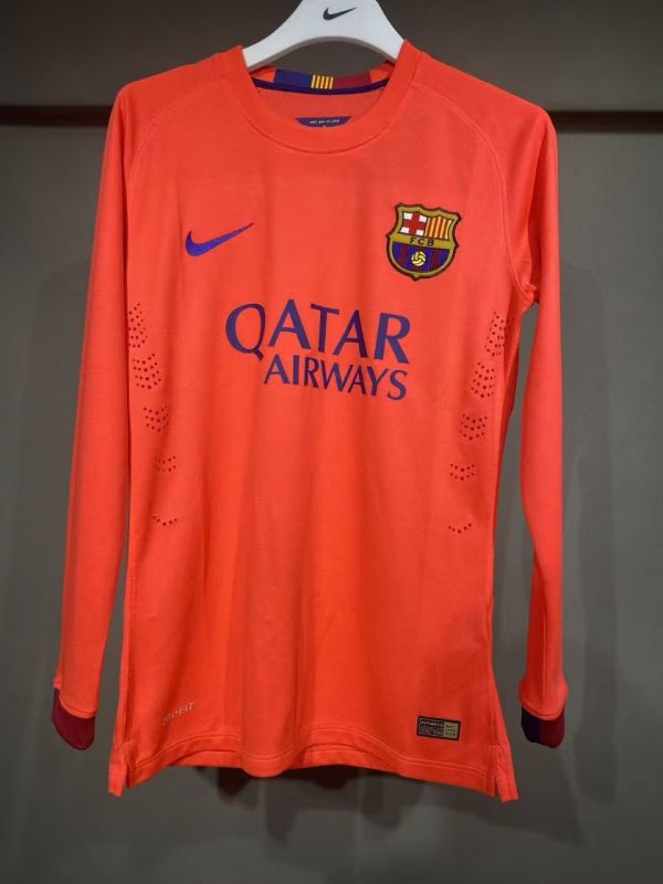 2014-15 Mens Barcelona Retro away Long sleeve soccer Jersey