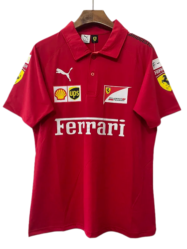 25-26 F1 Ferrari Red Casual Polo Racing Suit (有领)