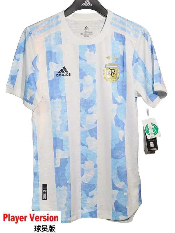 2020-2021 Argentina Home Player Version  Retro Soccer Jersey